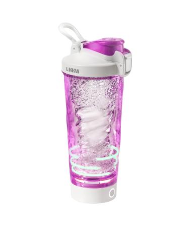 LHHW Electric Protein Shaker Bottle, 24 Oz Rechargeable BPA Free Blender Cup for Protein Mixes, Portable Shaker Bottles for Gym Home Office ( Purple ) 24 Ounce Star Purple