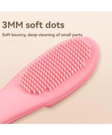 Soft Chin Brush for Pet | Grooming Chin Scrubber Soft Chin Brush | Non-Slip Cleaning Brush Finger Multifunctional Pet Supplies for Cats Pink - Buy Online on GoSupps.com