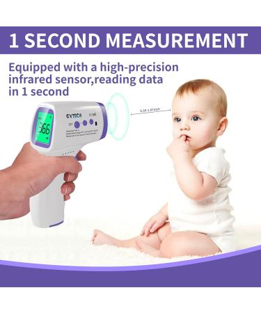 Infrared Forehead Digital Thermometer - Accurate & Fast Non-Contact Measurement | Three Color Backlight Display - Children & Adult Home Health Care - Blue - Buy Online on GoSupps.com