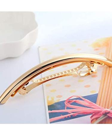 Metal Hair Clips for Women Simple Retro Large French Barrettes Hair Accessories for Women metal hairpins(Gold) - Buy Online on GoSupps.com