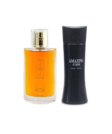 Choco Musk&Amazing Code Men s Cologne-Rich Chocolate & Musk Eau De Toilette Long-Lasting Scent Perfume for Men Elegant Bottle 3.4 Fl Oz Fragrance for Refined Occasions Choco Musk&Amazing Code 2.53 Fl Oz (Pack of 2)