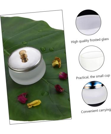 VALICLUD Gobelet Rond Verre D poli pour Dissolvant Vernis Ongles Contenant Liquide pour Manucure Blanc - Buy Online on GoSupps.com