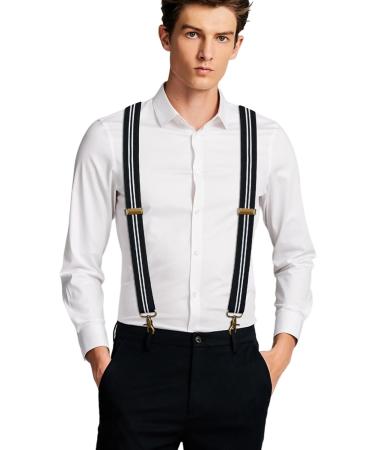 Dresime Caporal Carrier for Men - 4 Strong Hook Clips X Shape Elastic Adjustable Braces for Work & Motorcycle Pants Overalls & Jeans - Durable & Stylish Design - Buy Online on GoSupps.com