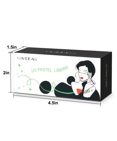 Maydear Water Activated 6-Color UV Blacklight Eyeliner Gel Set for Face and Body Paint - Dark Colors - Buy Online on GoSupps.com