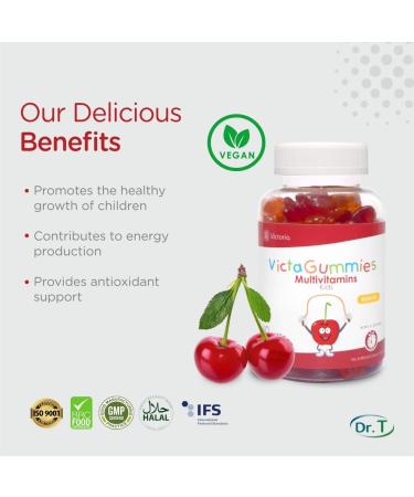 Dr. T Kids Multivitamin Gummies Daily Vitamins for Kids Ages 2+ with A C D E B & Folic Acid Supports Bone Strength Immunity & Overall Health Berry & Orange Flavor 120 Count (2-Pack) - Buy Online on GoSupps.com