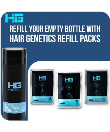 Hair Genetics Advanced Keratin Hair Building Fibres - Medium Brown 50g - Buy Online on GoSupps.com