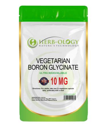 HB Boron Supplement | 90 Vegan High Strength Boron Capsules - 10mg per Serving | Non-GMO Gluten Dairy & Allergen Free | Manufactured in The UK 90 Count (Pack of 1)