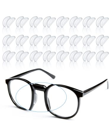 24 pairs glasses nose pads glasses pads nose apple core cutter guncut pawn pads glasses anti-slip glasses nasal pads silicone glasses-silicone-nose pads slip on nose pads for glasses sunglasses 24 couples transparent 2