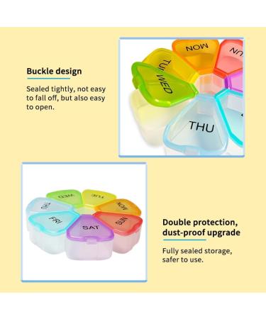 7-Day Weekly Large Pill Organizer for Fish Oil, Supplements, Vitamins - Travel Friendly Pill Case and Medicine Organizer - Buy Online on GoSupps.com