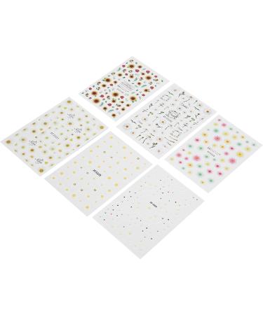 Nail Art Stickers Water Transfer DIY Nail Decals Sunflower and Small Daisy Colorful Transfer Watermark Nail Stickers for Nails Design Manicure Tips Decor - Buy Online on GoSupps.com