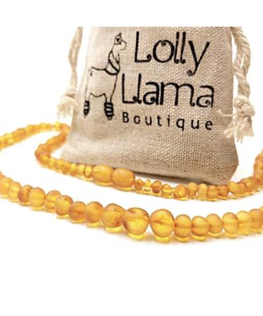 Adult Raw Baroque Baltic Amber Necklace - All Natural Pain Relief for Adults to Help Migraines Sinus Arthritis and More! - Honey (16 Inches) 16 Inch (Pack of 1)