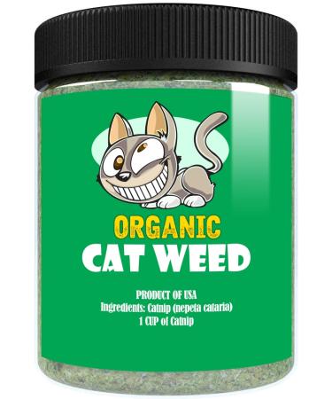Cat Weed Organic Catnip has Maximum Potency Premium Blend Nip That Your Cats to Go Crazy Over 1 Cup