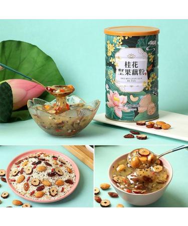 Sweet osmanthus Nut Chia qiyazi Lotus Root Powder Instant Breakfast fruit cereal Porridge 500g/can Healthy Nutritious food Replacement Congee Oatmeal Starch Soup Chinese snack (Mixed flavors 3can) Mixed flavors 3can - Buy Online on GoSupps.com