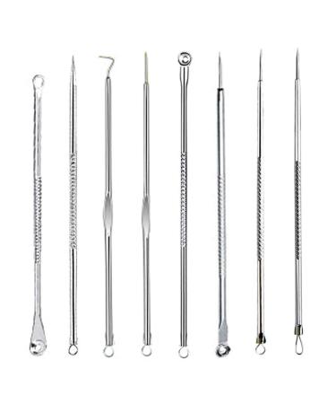 PARSMIC Blackhead Remover Pimple Popper Tool Acne Comedone Zit Extractor Kit 8 PCS Stainless Steel Set