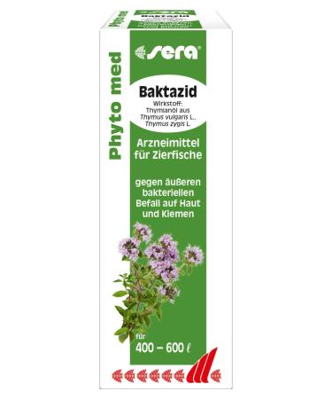 sera Phyto med Baktazid 30 ml - herbal medicine against external bacterial infection on skin and gills 30 ml (1 pack)