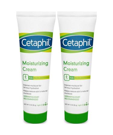 Cetaphil Moisturizing Cream for Dry/Sensitive Skin 3oz (Pack of 2) - Hydrating Lotion for Sensitive Skin - Buy Online on GoSupps.com
