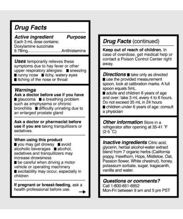 Sambrosa Sweet Dreams Night Syrup - Natural Non-Habit Forming Sleep Aid with Doxylamine, Honey, and Organic Herbs - 100ml - Buy Online on GoSupps.com
