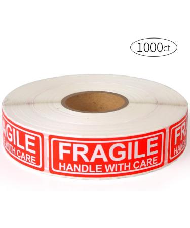 Fragile Shipping Stickers - 1x3 Handle with Care Labels | 1000 Labels per Roll for Safe International Delivery - Buy Online on GoSupps.com
