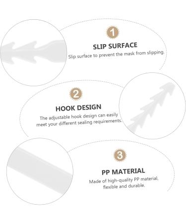 Clispeed 60 StK Mask Hook Hanger Extension Buckle for Face Masks - PP White Mask Cord Connector - Buy Online on GoSupps.com