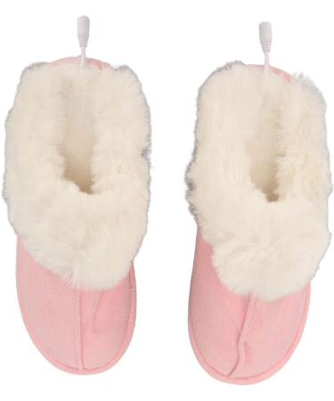 Electric USB Heating Shoes - Soft Plush Slip-Resistant Warm & Cozy for Cold Weather - Stylish Pink - Buy Online on GoSupps.com