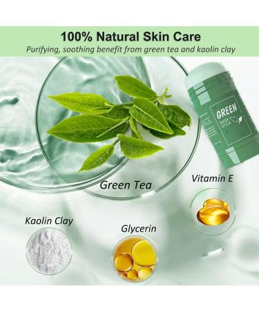 Purifying Green Tea Clay Stick Mask for Blackhead Removal - Anti-Acne, Oil Control & Pore Cleansing for All Skin Types - Men and Women - Buy Online on GoSupps.com