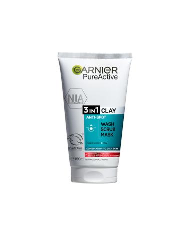 Garnier Skin Naturals Pure 3in1 Wash+scrub+mask : 150ml.