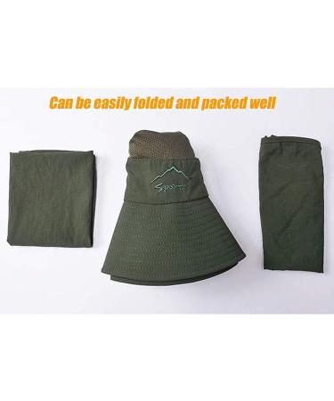 Ehsbuy Dark Gray Fischerhut for Men - Foldable Mesh Angler Safari Hat with Face Cover & Neck Flap - Ideal for Outdoor Adventures - Buy Online on GoSupps.com