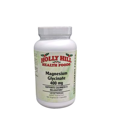 Holly Hill Health Foods Magnesium Glycinate 400mg 180 Vegetable Capsules