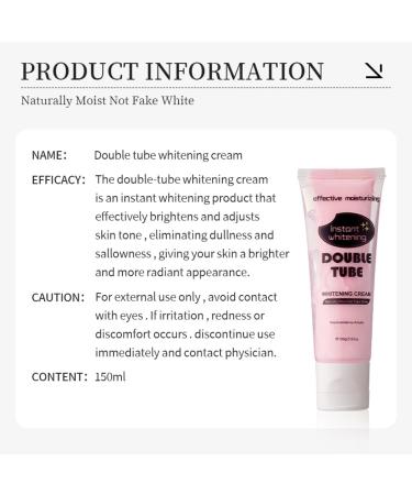 Cr me blanchissante double tube - 2 x 100 g - Hydratante - Pour une peau lisse et rayonnante - R duit les impuret s - Buy Online on GoSupps.com
