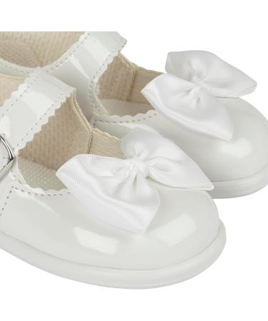 Baypods Toddler Shoes | Hard Sole Baby Girls First Walking Shoes | Anti-Slip Sole | Made in England | White Patent | Size 5 UK - Buy Online on GoSupps.com