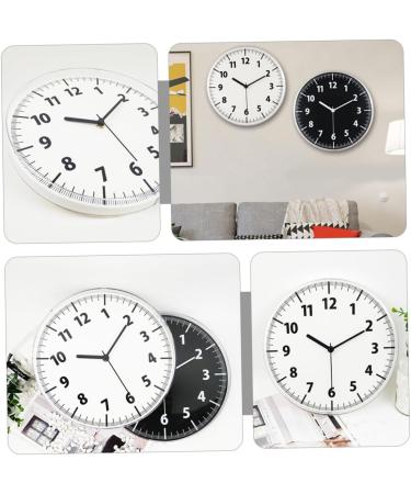 Nordic Noiseless Hanging Clock Decorations Metal White Round White 28X28CM - Buy Online on GoSupps.com