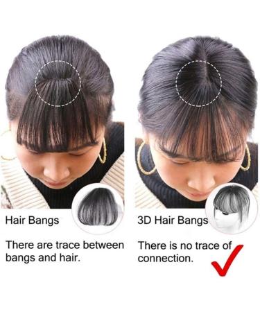 Invisible Human Hair Toppers For Women 3D Air Bangs Hair Topper Extension Invisible Seamless Thin Neat Air Bangs (A) - Buy Online on GoSupps.com