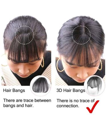 BSMEAN 3D Air Bangs Clip-In Human Hair Topper - Invisible Seamless Light Brown Hair Extension - Buy Online on GoSupps.com