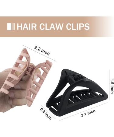 Aervtnny 8 Pcs Hair Claw Clips for Women Girls 3.1" Nonslip Durable Matte Medium French Jaw Clip for Thin Hair Strong Hold Straight Long Hair Cute Hair Styling Accessories - Buy Online on GoSupps.com