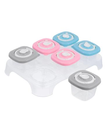1 Set 6pcs Food Supplement Box Microwavable Food Infant Food Container Microwave Food Jar re-usable Assorted Color 17X8.2cm