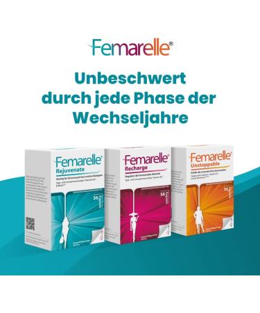Femarelle Rejuvenate 56 Capsules - Menopause Support with DT56A Vitamin B2 Biotin & Flaxseed Extract for Mood Swings Fatigue & Skin Health - Buy Online on GoSupps.com