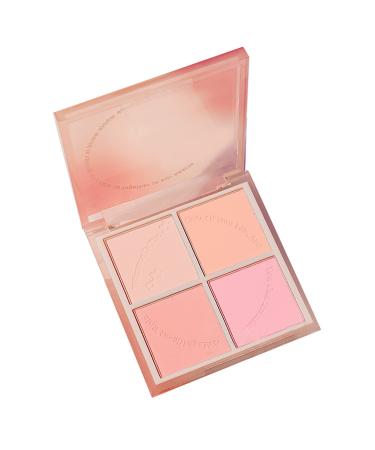4 Colors Blush Palette Portable Face Blush Palette Saturated Versatile Pressed Makeup Blush Palette for Women