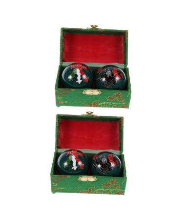 Beaupretty 2st fitness handballs Manual massage devices pipe holder stand Massage ball Tool Massage balls health balls Cloisonne massage globe stress ball handball