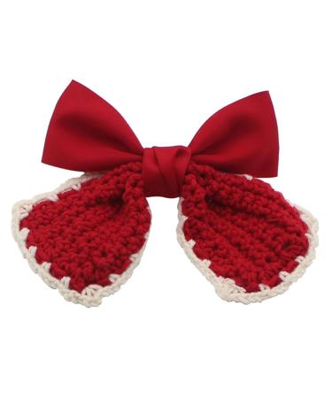 minkissy 1pc Hairpin Xmas Bowknot Hair Clips Cute Bow Hair Clips Women Hair Clips Girl Bow Hair Clips Xmas Bow Hair Clips Bows Hair Clip Red Bow Hair Clip Big Bow Headgear Child Fabric