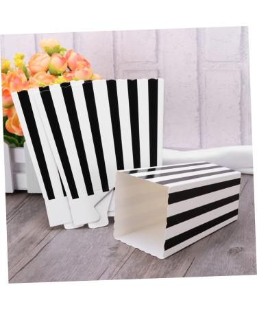 HOMSFOU 48pcs Popcorn Carton Party Bag Gift Bag Party Candy Cartons Candy Bar Bag Candy Buffet Bags Candy Bag European and American 1 count (Pack of 1) Black - Buy Online on GoSupps.com