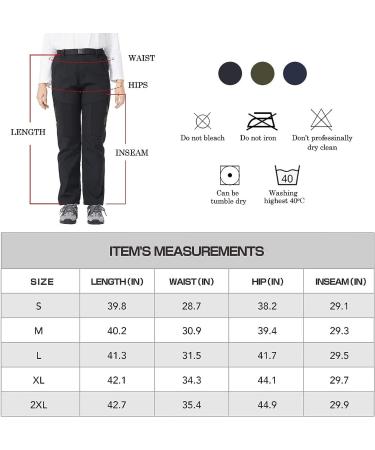 Monster Valley Women's Fleece Lined Waterproof Hiking Pants - Black Medium - Buy Online on GoSupps.com