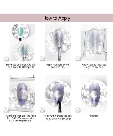 Supwee 2-in-1 Color Changing Cat Eye Gel Polish Set | Crystal Cat Eye Nail Gel Polish with Holographic Glitter | 8 Color Set - 7ml - Buy Online on GoSupps.com
