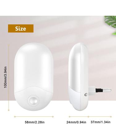 Night Light Socket 2 Pack - Automatic Twilight Sensor Baby Wall Lamp - Energy-Saving Warm White Night Light for Kids' Rooms Living Room Garage & Bathroom - Buy Online on GoSupps.com