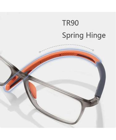 Men's Ultra-Light Anti-Blue Light Cycling Glasses | Dual Focus Presbyopic Readers - Portable & Lightweight (Black+Orange) - Buy Online on GoSupps.com