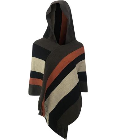Stylish Women's Triangular Scarf | Warm Cashmere Knit Scarf for Cold Weather | Personality Orange Poncho Shawl - Buy Online on GoSupps.com