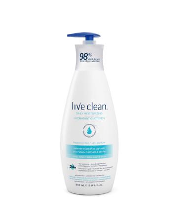 Live Clean Daily Moisturizing Body Lotion Fragrance Free 532 mL Daily Moisturizing Fragrance Free Body Lotion