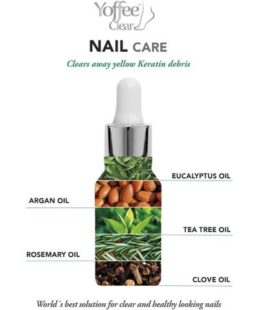 Yoffee Clear Nail Care - Anti Fungal Treatment for Finger and Toenails - 10 ml - Antibacterial - Made in Spain - Organic Argan Oil & Tea Tree Oil - Buy Online on GoSupps.com