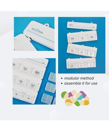 Monthly Pill Organizer 28 Days | 9 Compartment Pillbox for Medicine Vitamins & Supplements - Wall-Hangable & Versatile - Buy Online on GoSupps.com