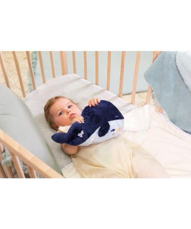 KALOO Petit Calme Blue Whale - Soothing Plush Toy for Babies (32 cm) | Heat Cushion with Hot/Cold Effect | Soft & Removable Cover | Ideal from Birth - Buy Online on GoSupps.com
