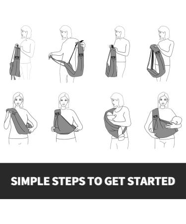 CUBY Baby Carrier Sling | Natural Cotton Adjustable Wrap for Newborn Comfort | Nursing Infant Toddler Carrier | Black Polka Dot - Buy Online on GoSupps.com